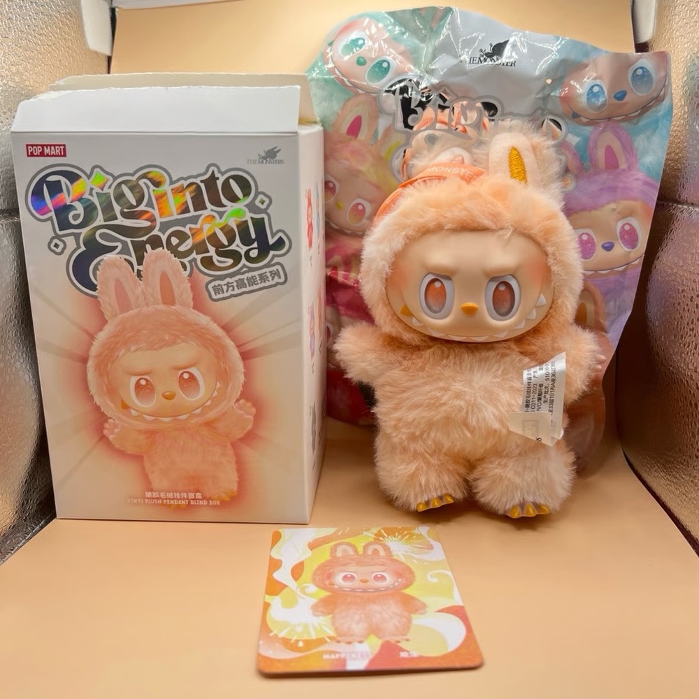 Authentic Pop Mart Labubu The Monsters Big Into Energy Series - HAPPINESS